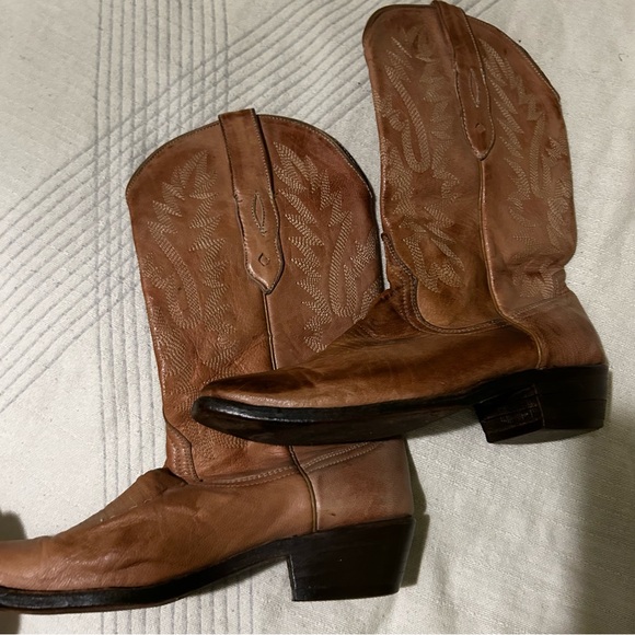 pecos bill Shoes - PECOS BILLS Western Cowboy Brown Leather Boot size 6